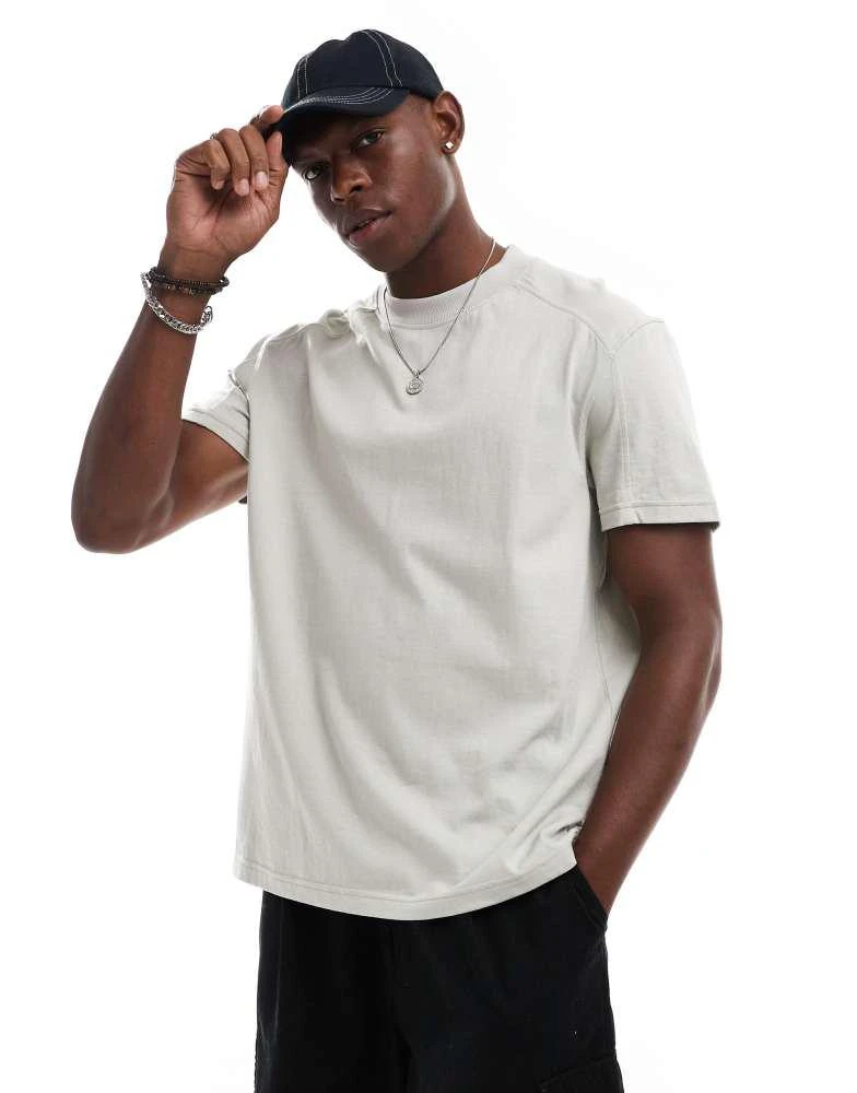 Another Influence Another Influence seam detail t-shirt in grey 1