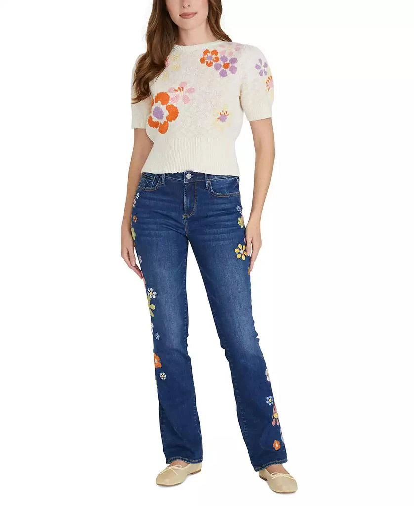 Driftwood Women's Floral Intarsia Cotton Crewneck Sweater 1