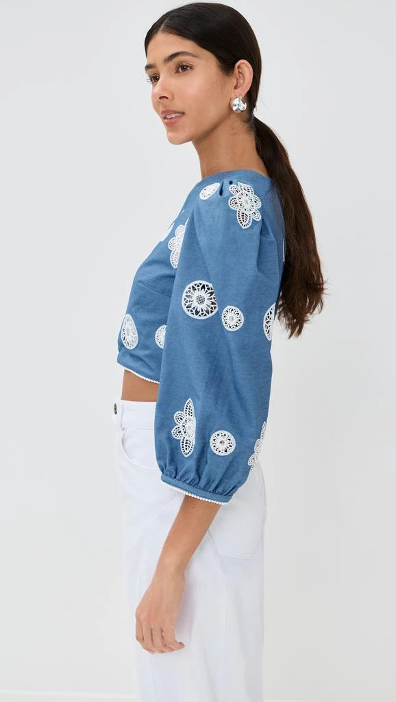 Borgo de Nor Alfie Denim Lace Top 3