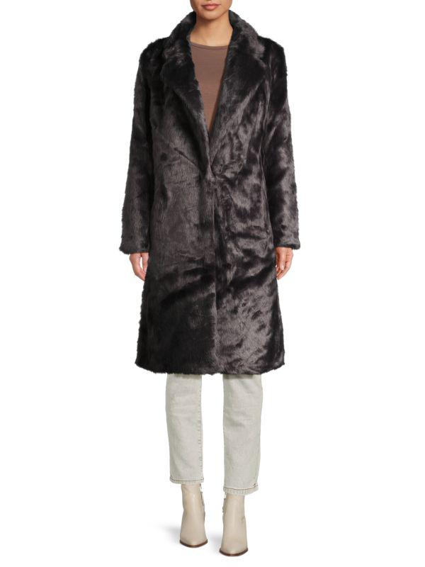 Unreal Fur Moon Flower Faux Fur Longline Coat