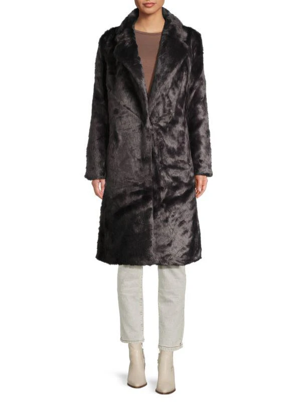Unreal Fur Moon Flower Faux Fur Longline Coat 1