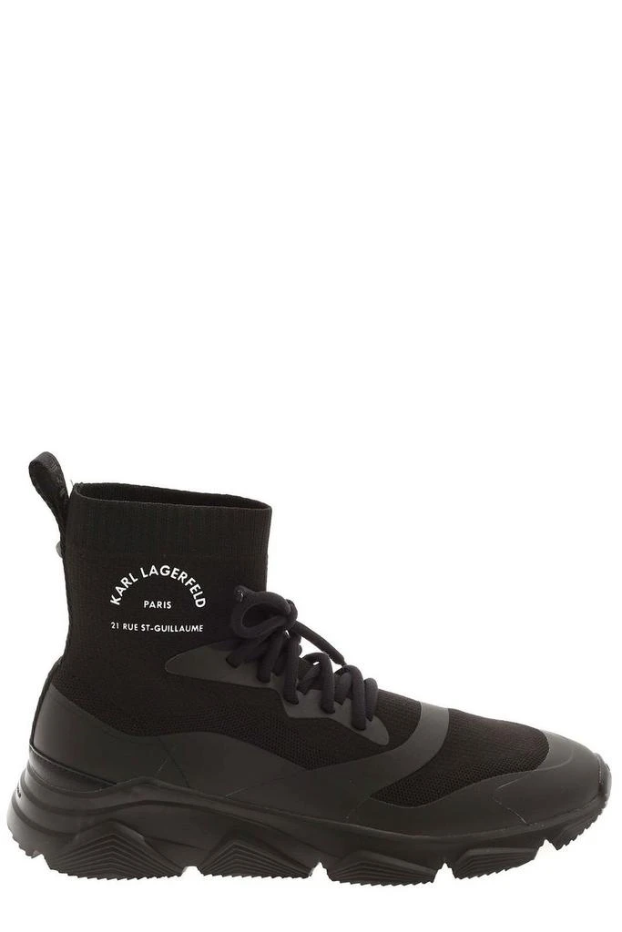 Karl Lagerfeld Karl Lagerfeld Logo Printed Lace-Up Ankle Boots 1