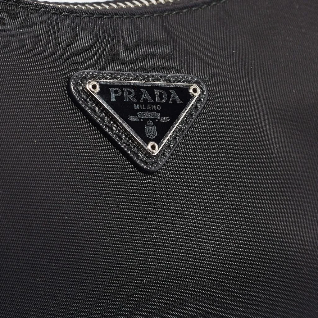 Prada Prada Black Nylon and Saffiano Leather Re-Edition 2005 Baguette Bag 5