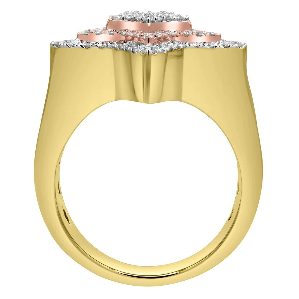 LuvMyJewelry Star Studded Bling 14K Yellow Gold Two Tone  Star Ring - 1.91 Ct 3