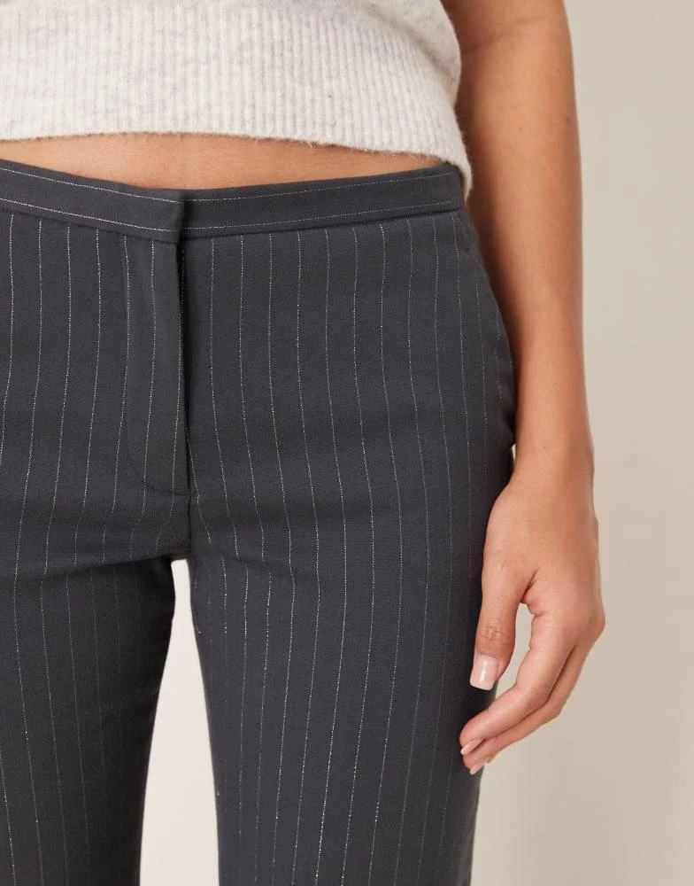 Abercrombie & Fitch Abercrombie & Fitch tailored pinstripe trousers in grey 4