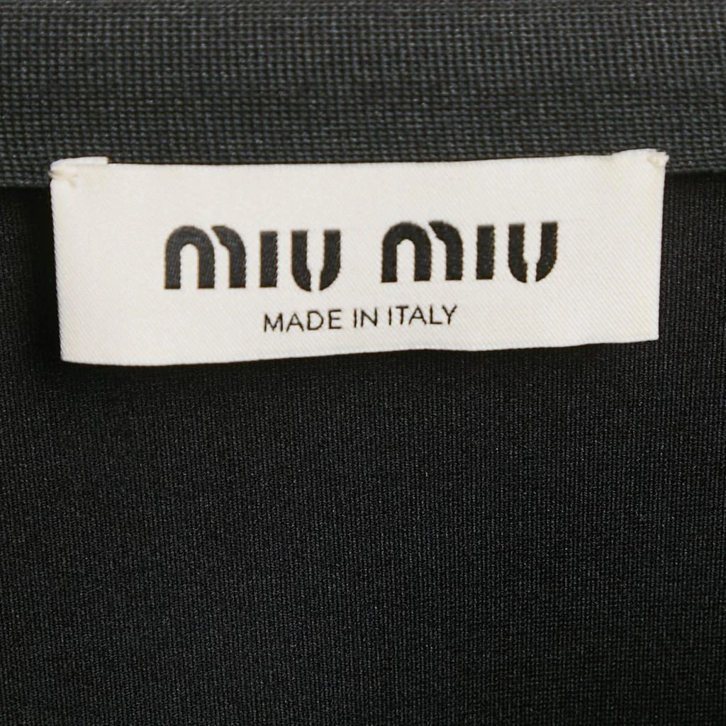 Miu Miu Miu Miu Black Jersey Crop Top And Skirt Set XS 5