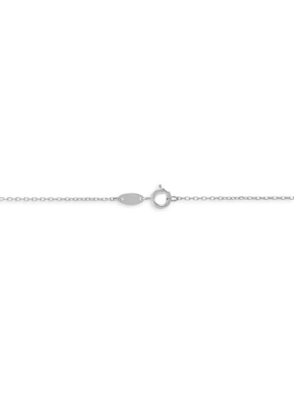 Saks Fifth Avenue 14K White Gold Heart Necklace/17'' 2