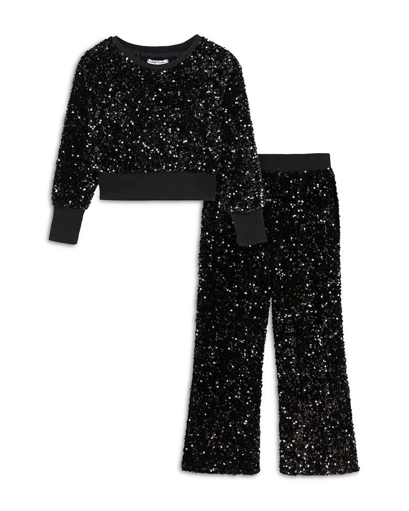 Habitual Girls' Velour Sequins Pants Set - Big Kid 1