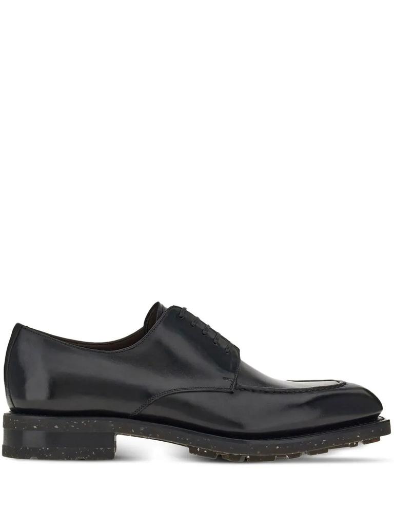 Salvatore Ferragamo Ferragamo Leather Derby-Shoes in BLACK 020815753939