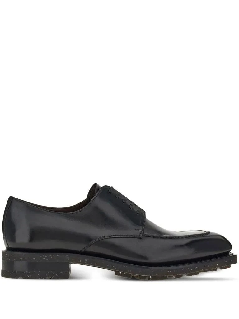 Salvatore Ferragamo Ferragamo Leather Derby-Shoes in BLACK 020815753939 1