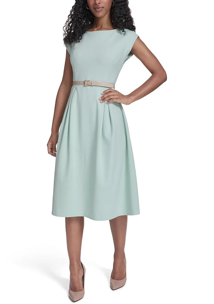 slim fit dress slacks Fit-and-Flare Midi Dress in Cotton Organza – Akris EU main image 0