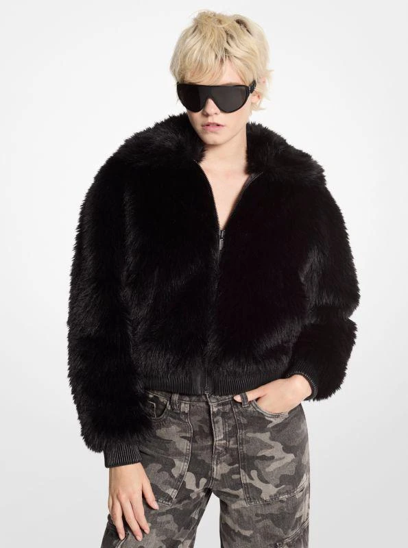 Michael Kors Faux Fur Bomber Jacket 1