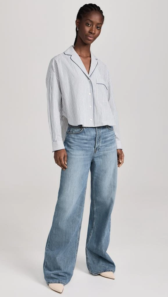 MARISSA WEBB Audrey Cropped Drop Shoulder Shirt 4