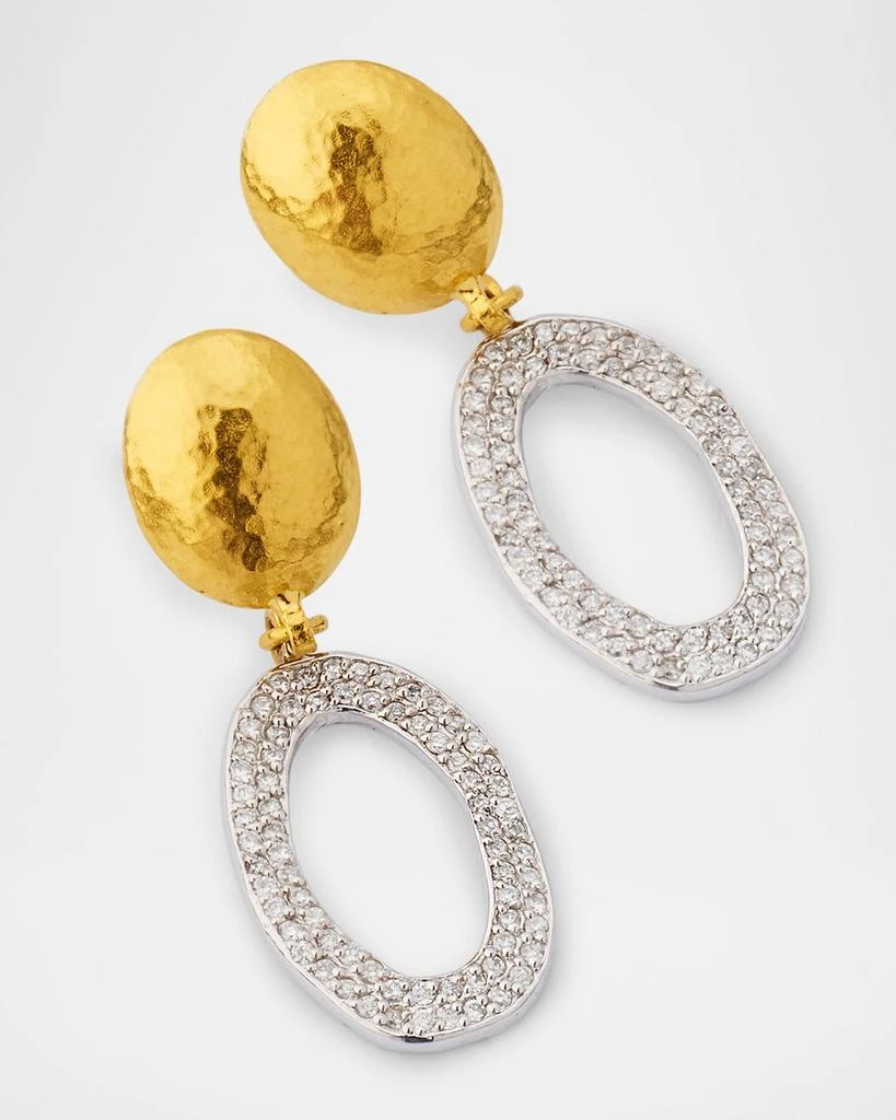 Gurhan Amorphous Link Diamond Drop Earrings 3