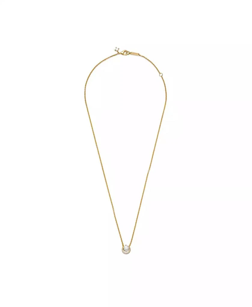 PANDORA Timeless 14K Gold-Plated Sparkling Round Cubic Zirconia Halo Pendant Collier Necklace 3