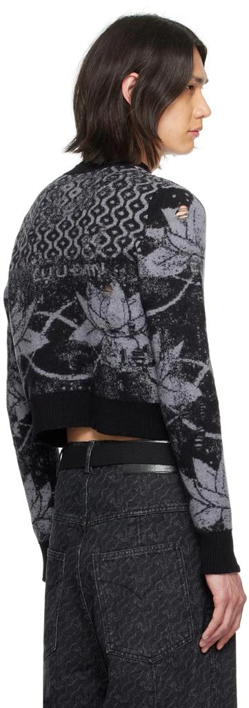 LU'U DAN Black & Gray Shrunk Sweater 3