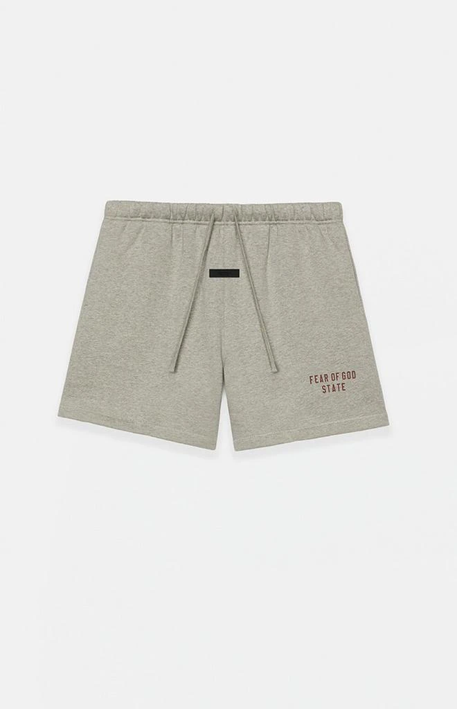 Essentials Kids Dark Heather Oatmeal Fleece Soccer Sweat Shorts 1