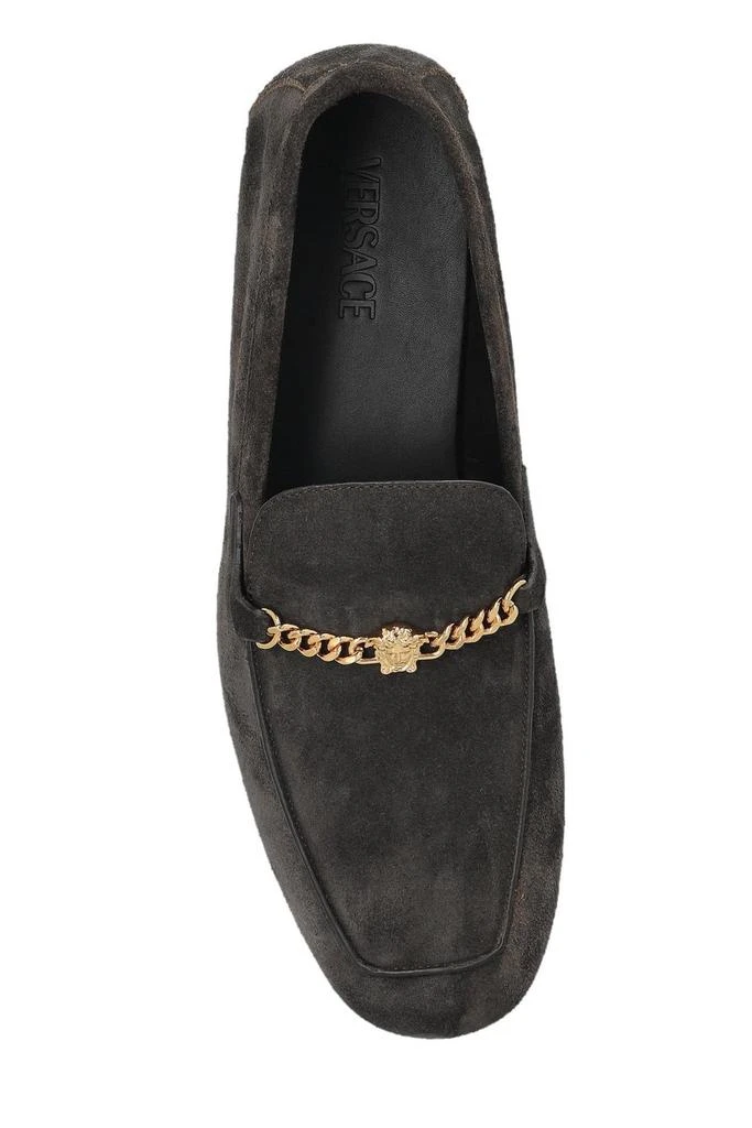 Versace Versace Logo Plaque Chain-Detailed Loafers 4