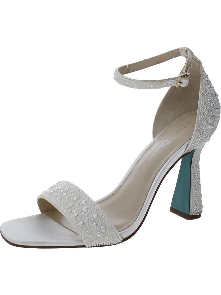 Betsey Johnson Dani Womens Satin Embellished Heels 5