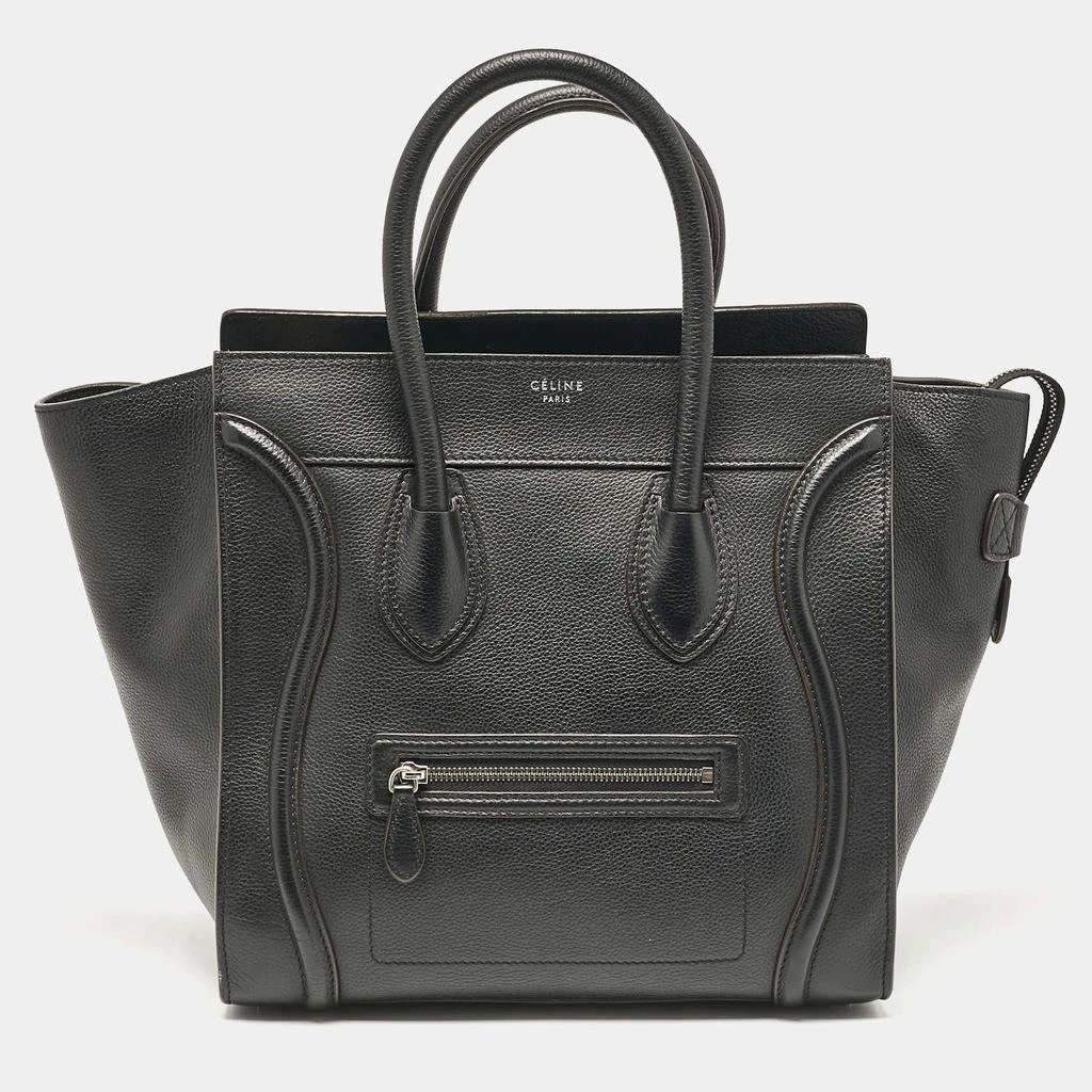 Celine Celine Black Leather Mini Luggage Tote 1