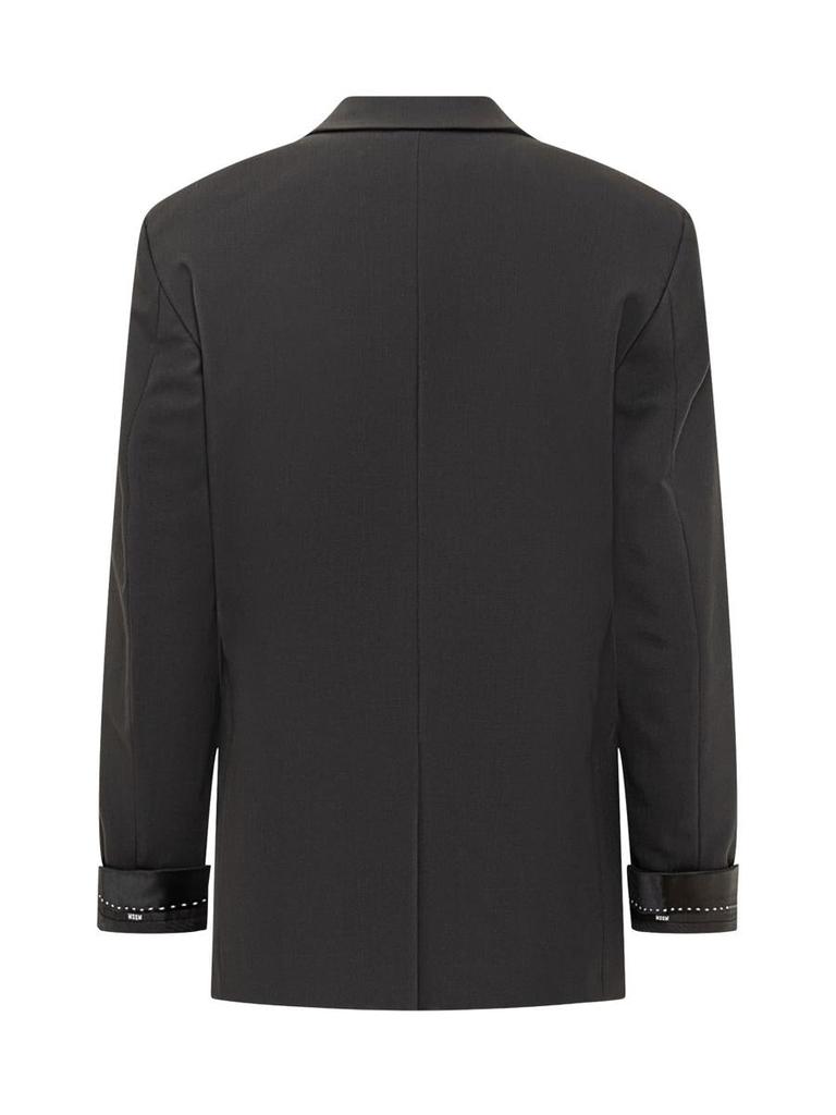 MSGM Msgm Msgm Double-Breasted Blazer With Contrast Cuffs