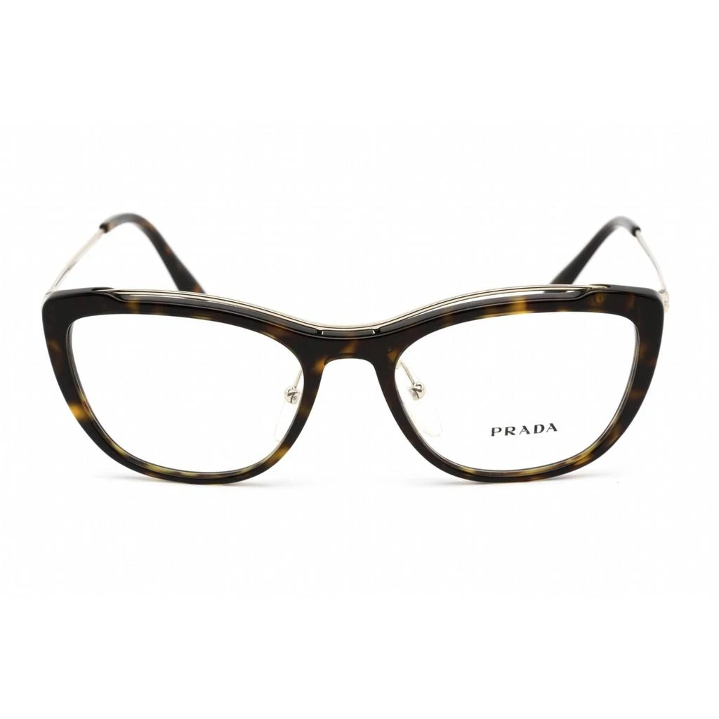 Prada Prada Women's Eyeglasses - Conceptual Havana Plastic/Metal Cat Eye | 0PR 04VV 2AU1O1 2