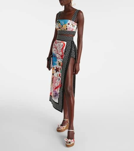 Dolce 
Gabbana Capri polka-dot printed cotton bra top 2