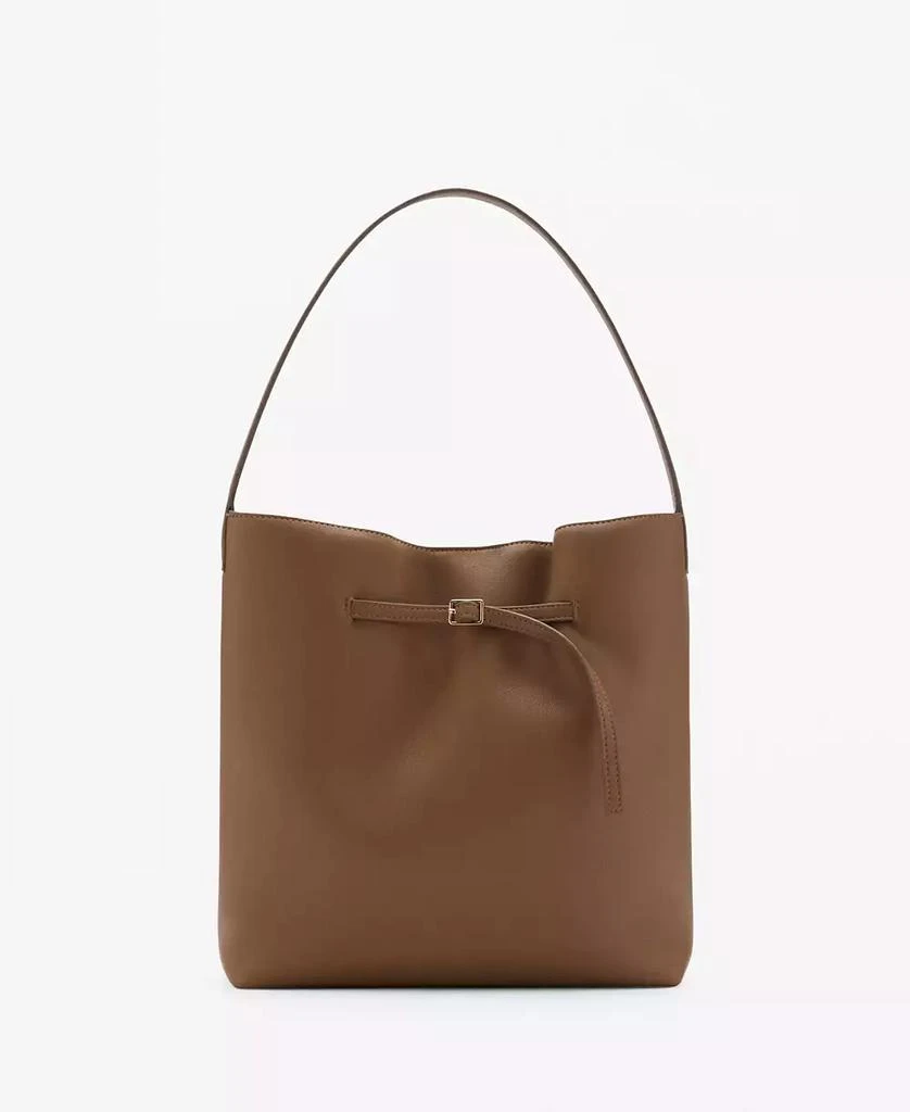 Mango Women's Buckle Detail Bucket Bag 1