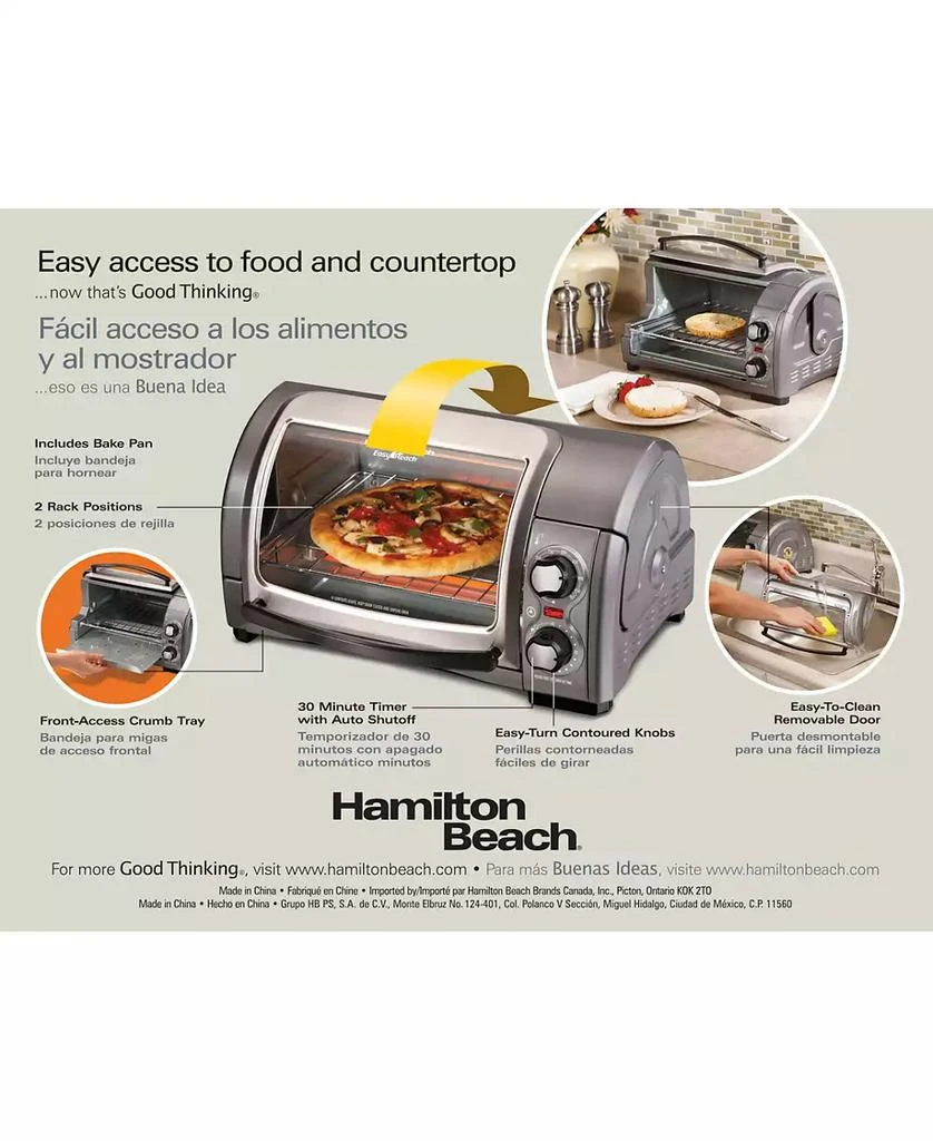 Hamilton Beach Easy Reach™ Toaster Oven - 31334 2
