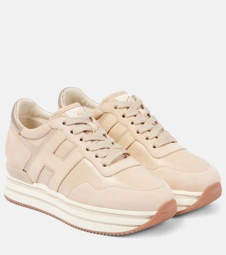 hogan Midi H222 suede platform sneakers 1