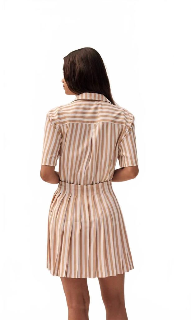 SAYLOR Wilda Dress In Brown Stripe