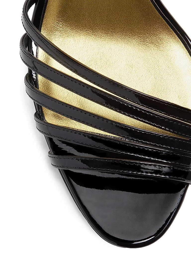 Valentino Ladycrush 85MM Patent Leather Sandals with Crystals 6