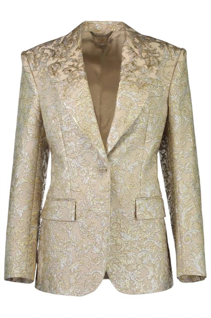 Stella McCartney Brocade Jacket In Gold 4