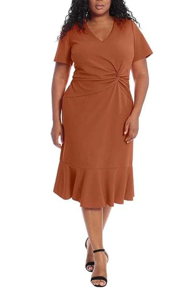 green emerald velvet dress Black Fit & Flare Plus Size Maxi Dress