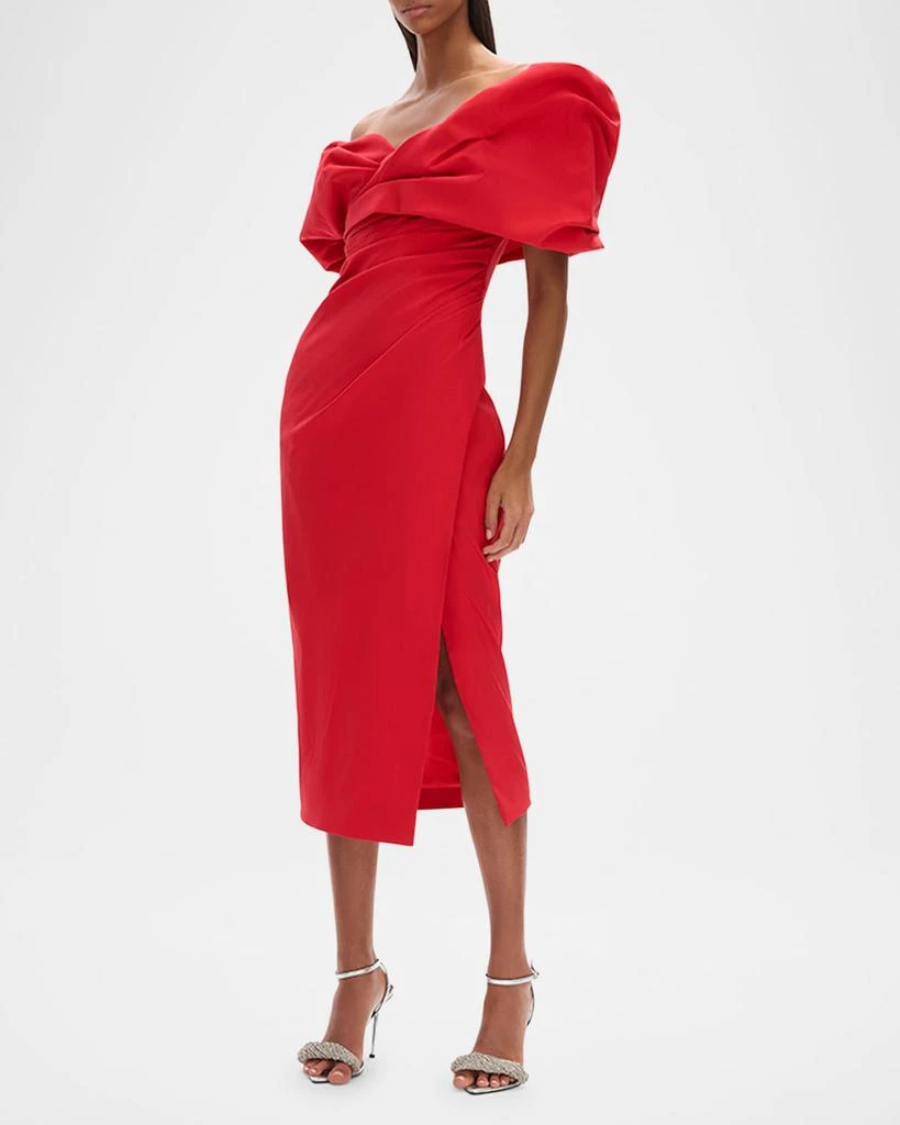 RACHEL GILBERT Gia Off-The-Shoulder Midi Dress 4