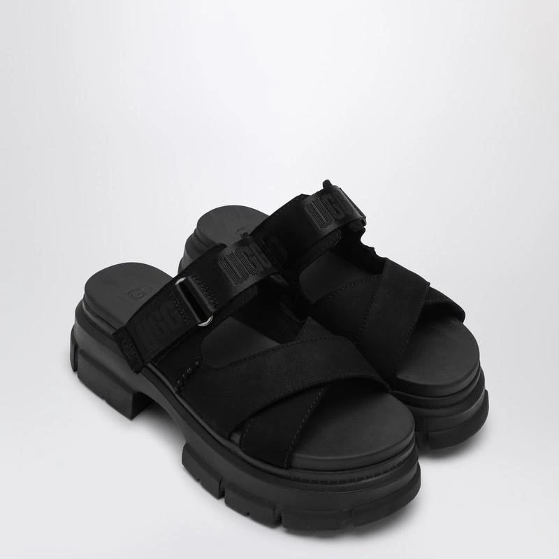 UGG Black nubuck and fabric Ashton slipper 2