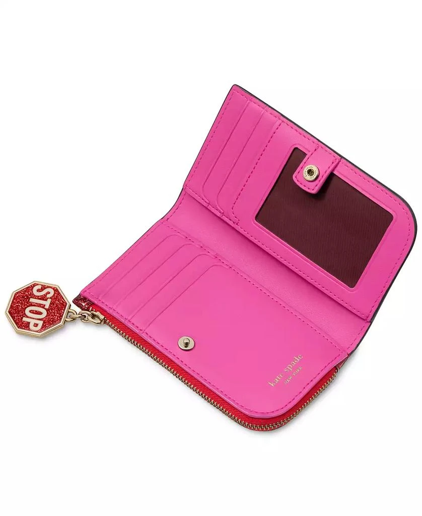 Kate Spade Cars Glitter Patent Leather Small Slim Bifold Wallet 4