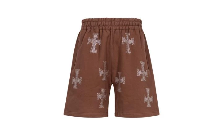 Unknown UK Unknown UK Brown Dagger Rhinestone Shorts 1