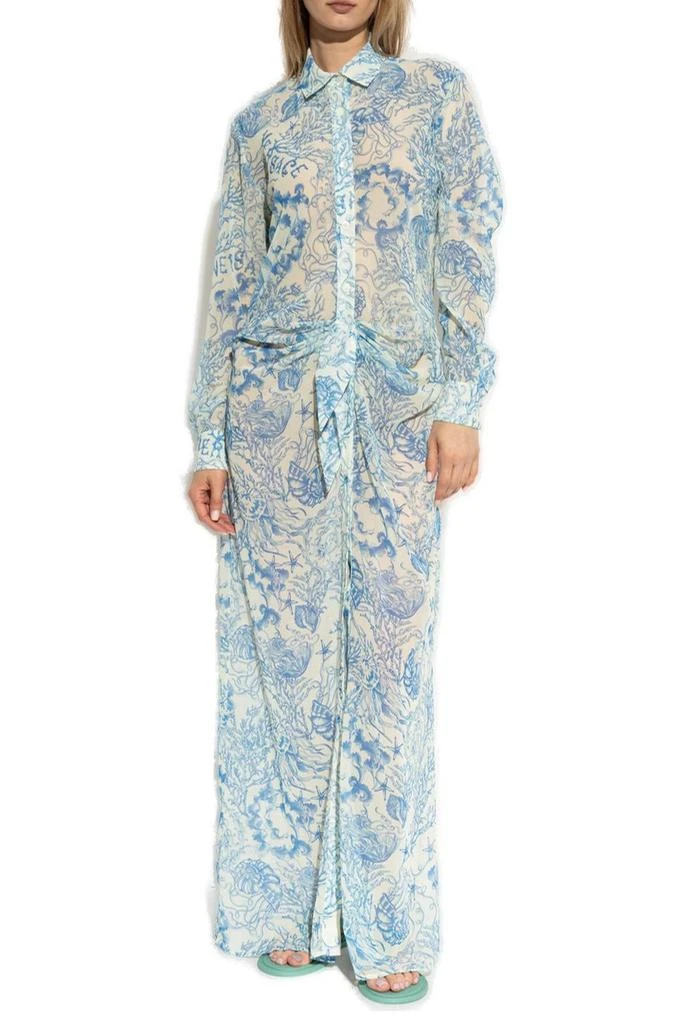 Versace Versace Long-Sleeved Draped Dress 2