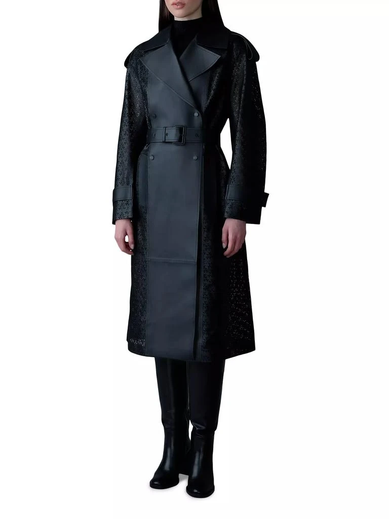 Mackage Lorelei Perforated Leather Trench Coat 2