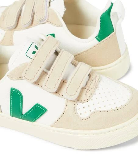 Veja V-10 suede-trimmed leather sneakers 5