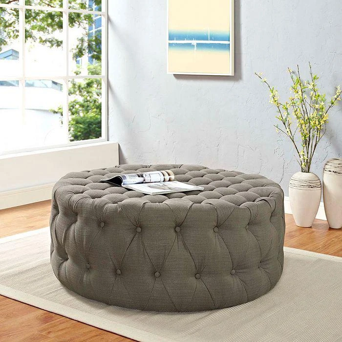 Modway Amour Upholstered Fabric Ottoman 10
