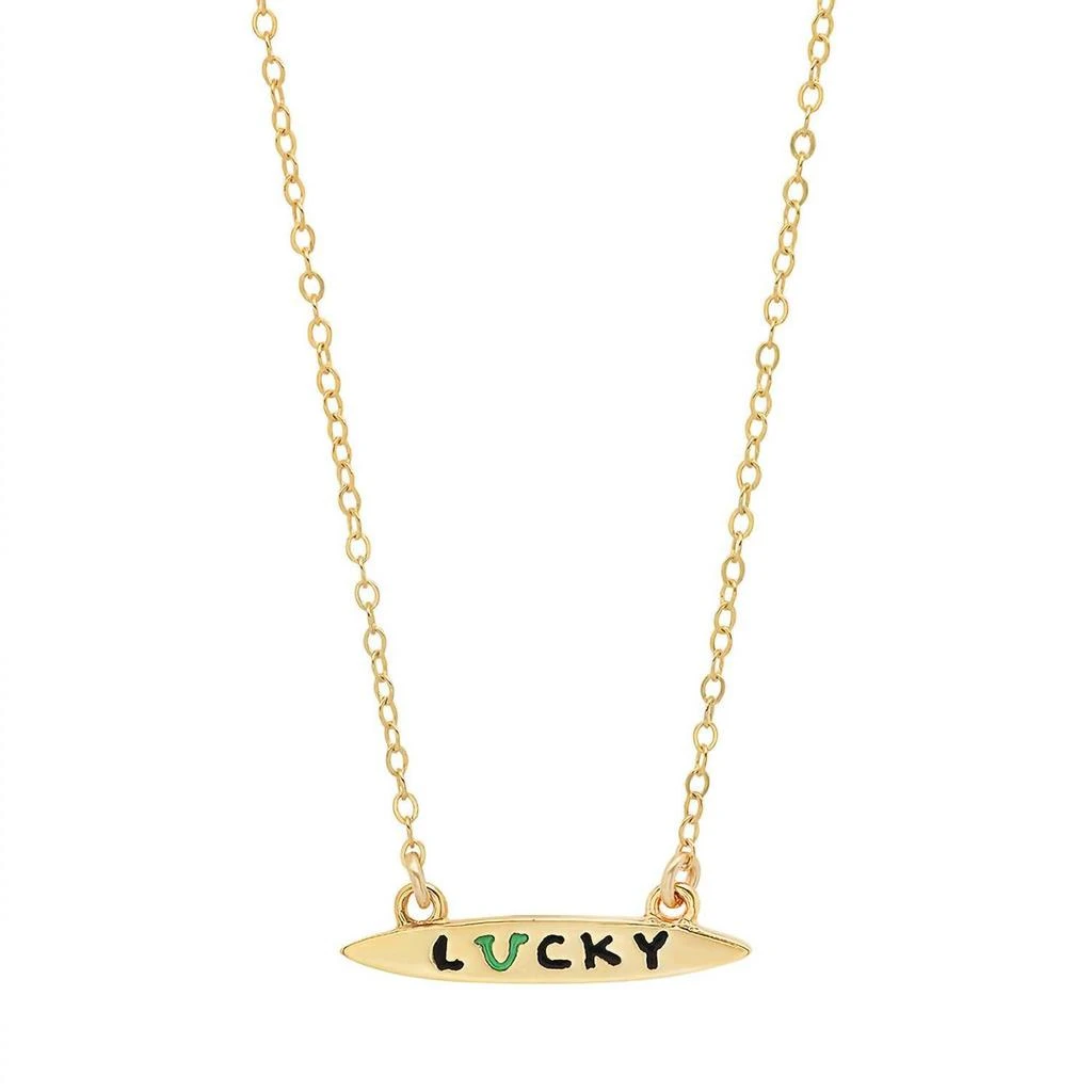 Jessica Elliot Women
s Enamel Small Surfboard Necklace - Lucky 1