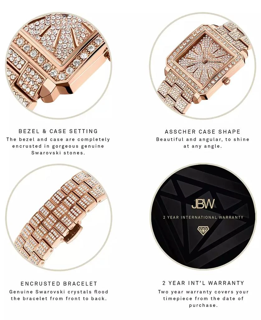 Jbw Women's Cristal 18k Rose Gold-plated Stainless Steel Watch, 28mm 4