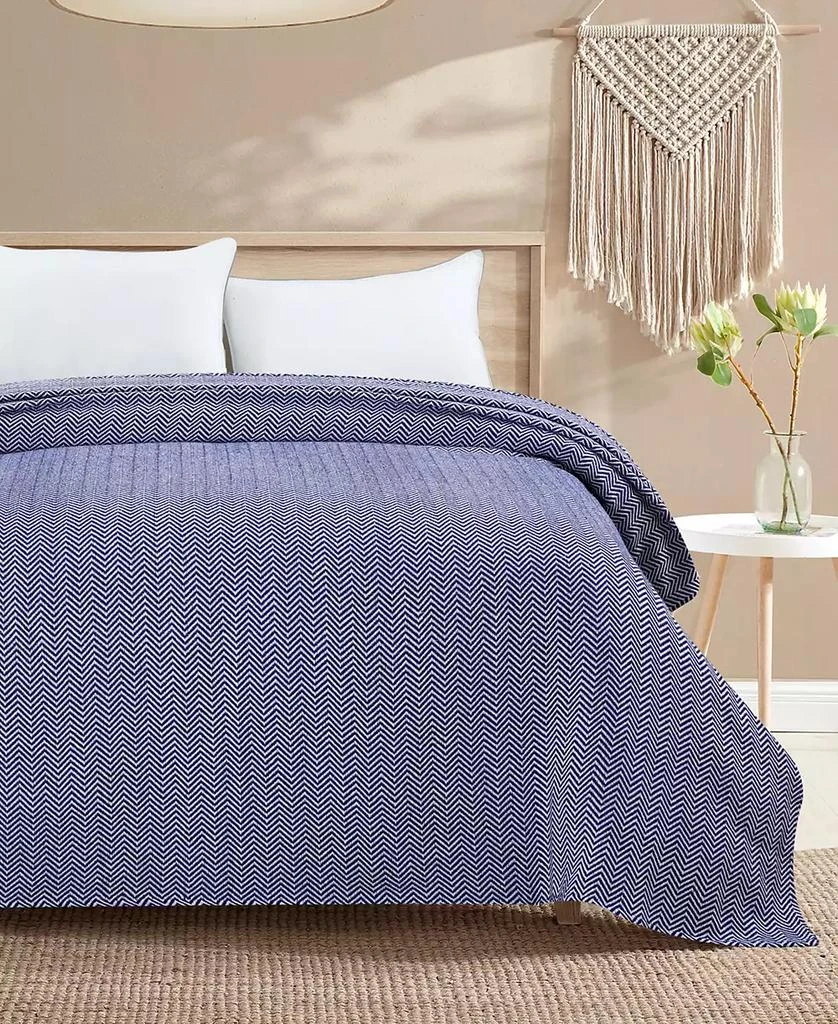Melange Home Herringbone Cotton Blanket 4