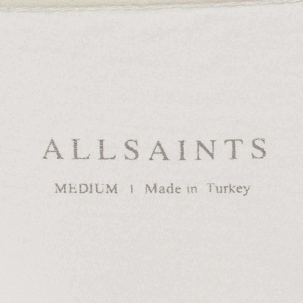 ALL SAINTS All Saints Off-White Cotton V-Neck T-Shirt M 6