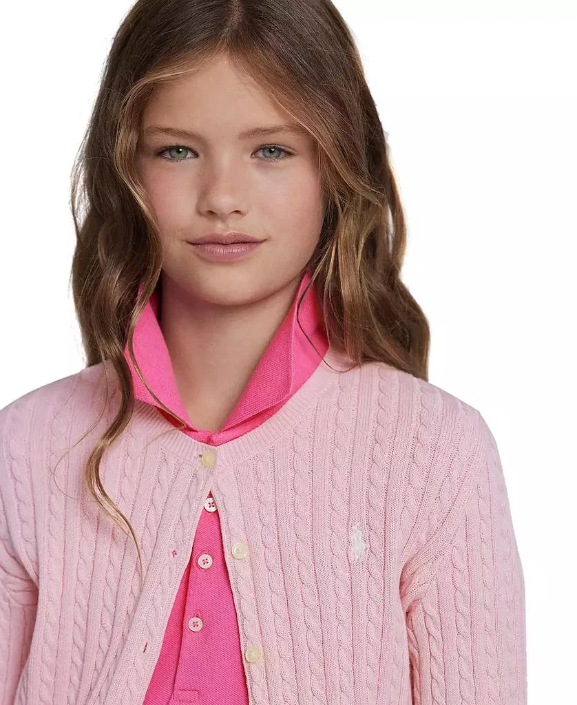 Polo Ralph Lauren Big Girls Cable-Knit Cotton Cardigan 3