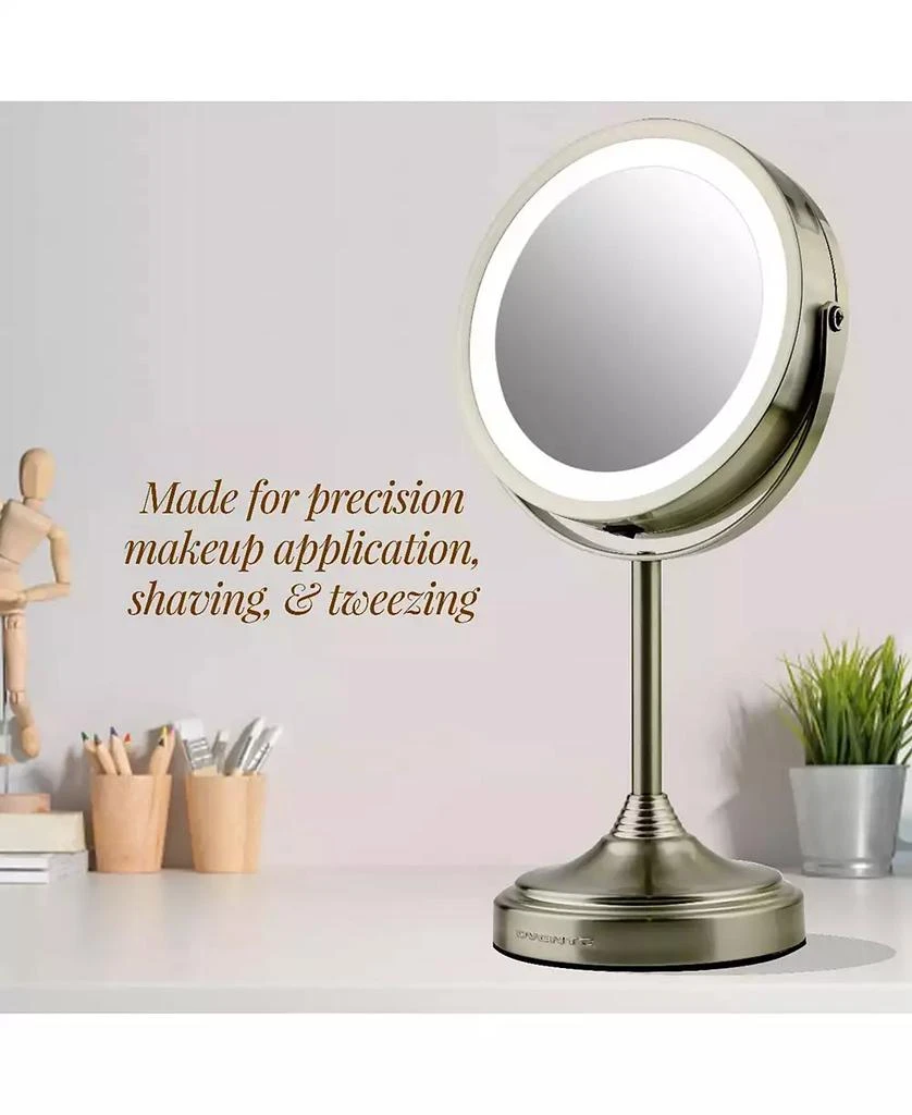 OVENTE 7" Dual Sided Tabletop Makeup Mirror with LED 3