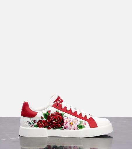 Dolce
Gabbana Floral leather sneakers 4