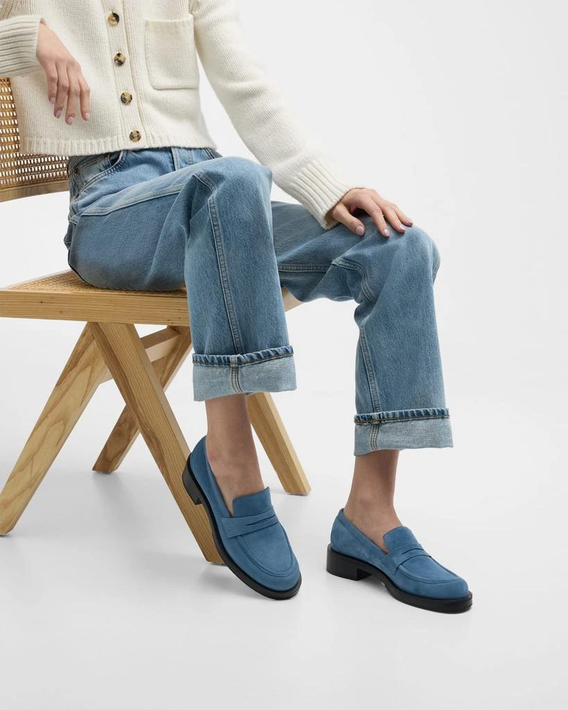 Stuart Weitzman Palmer Suede Penny Loafers 2